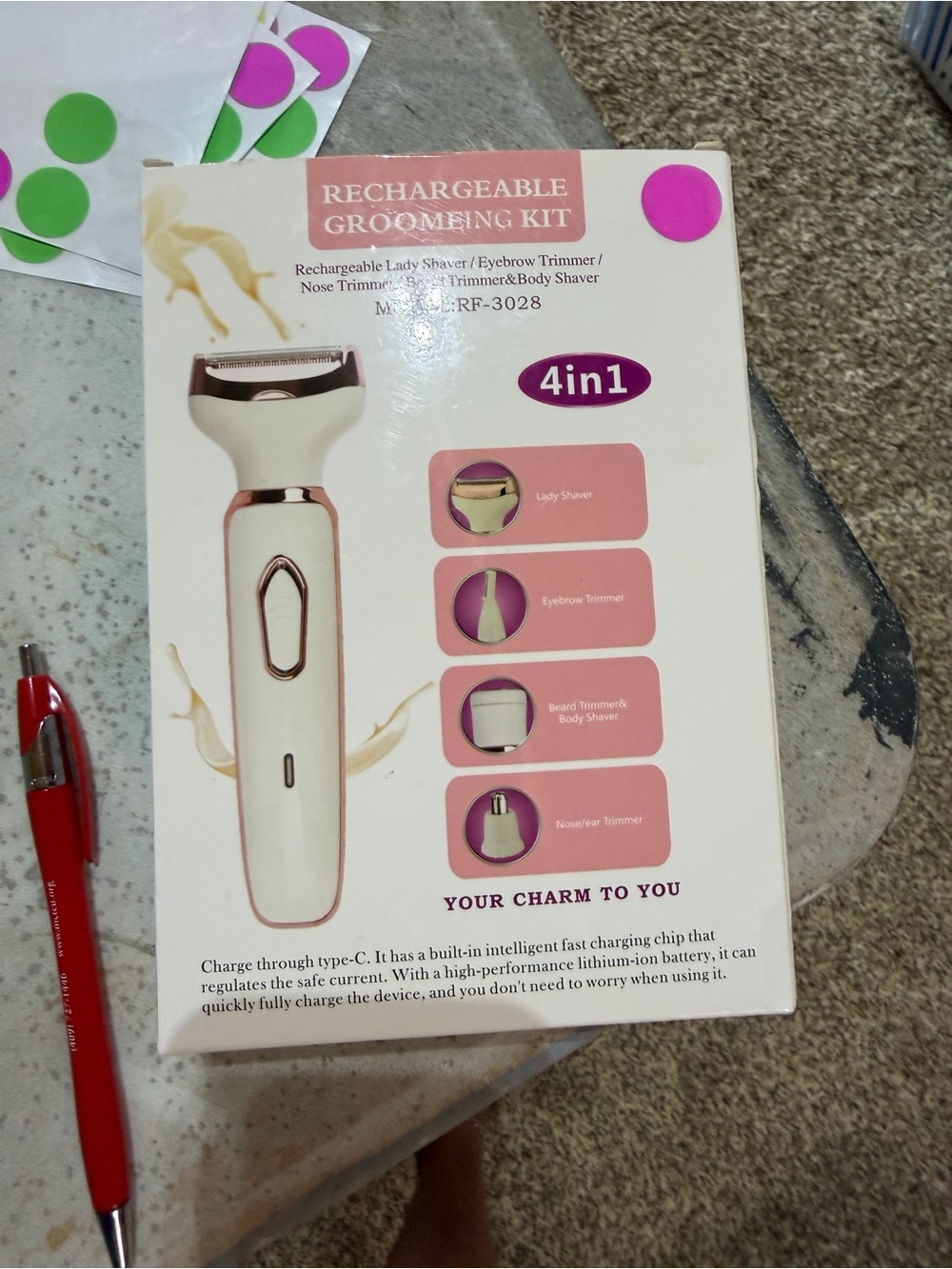 Source Unknown Rechargeable Grooming Kit - Cream & Rose Gold